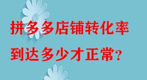 拼多多店鋪轉(zhuǎn)化率到達多少才正常